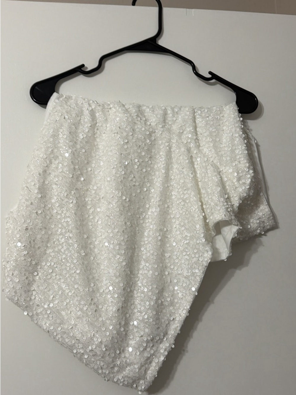 White Sequin Women's Shorts